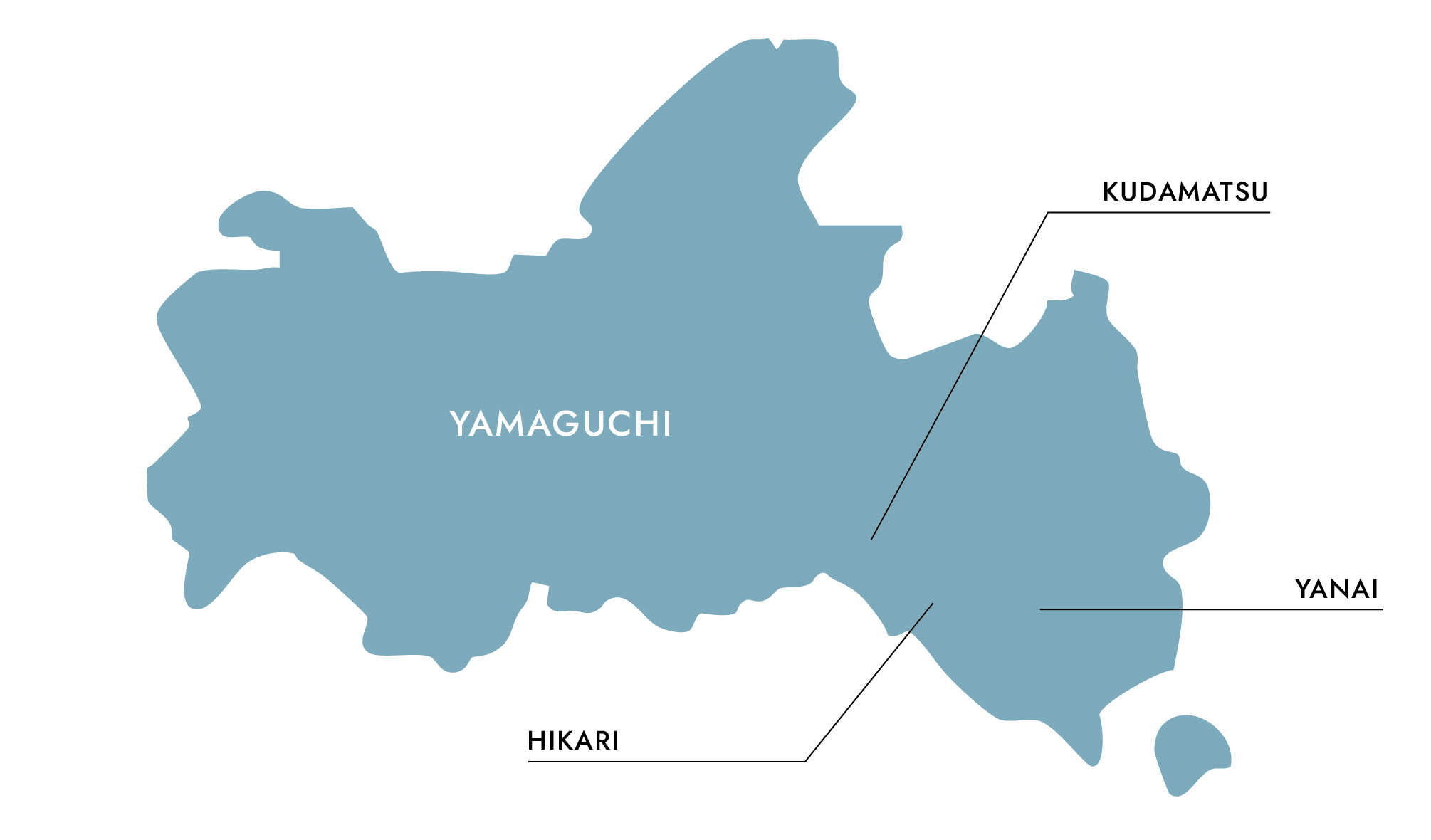 山口県の地図